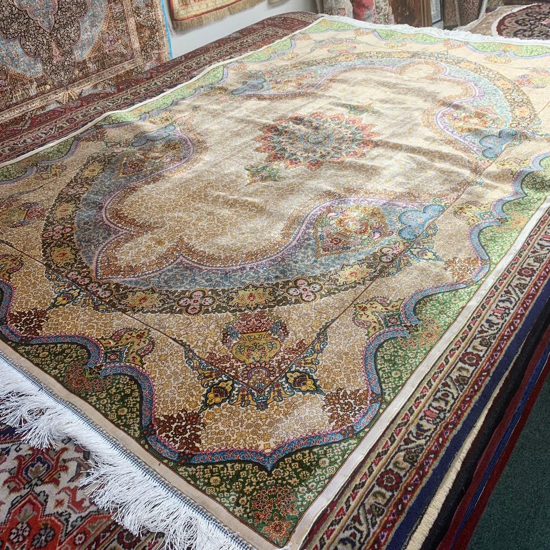 ペルシャ、イランシルク 150x230cm ラグ……7er