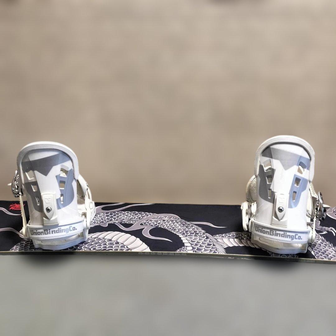 【眞空雪板等】スノーボード 3点セット（龍・ドラゴン）＋Unionビンディング