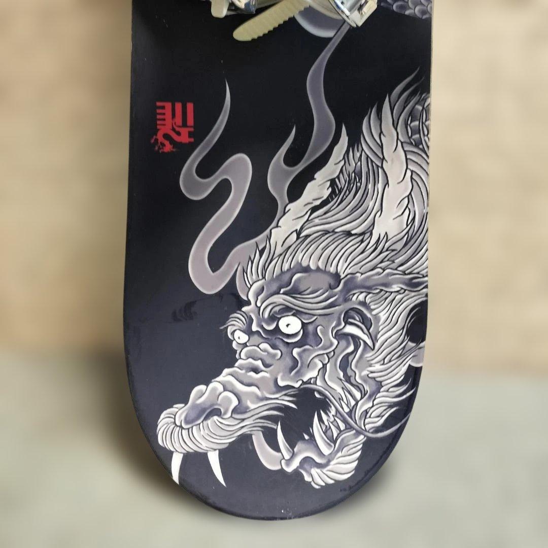 【眞空雪板等】スノーボード 3点セット（龍・ドラゴン）＋Unionビンディング