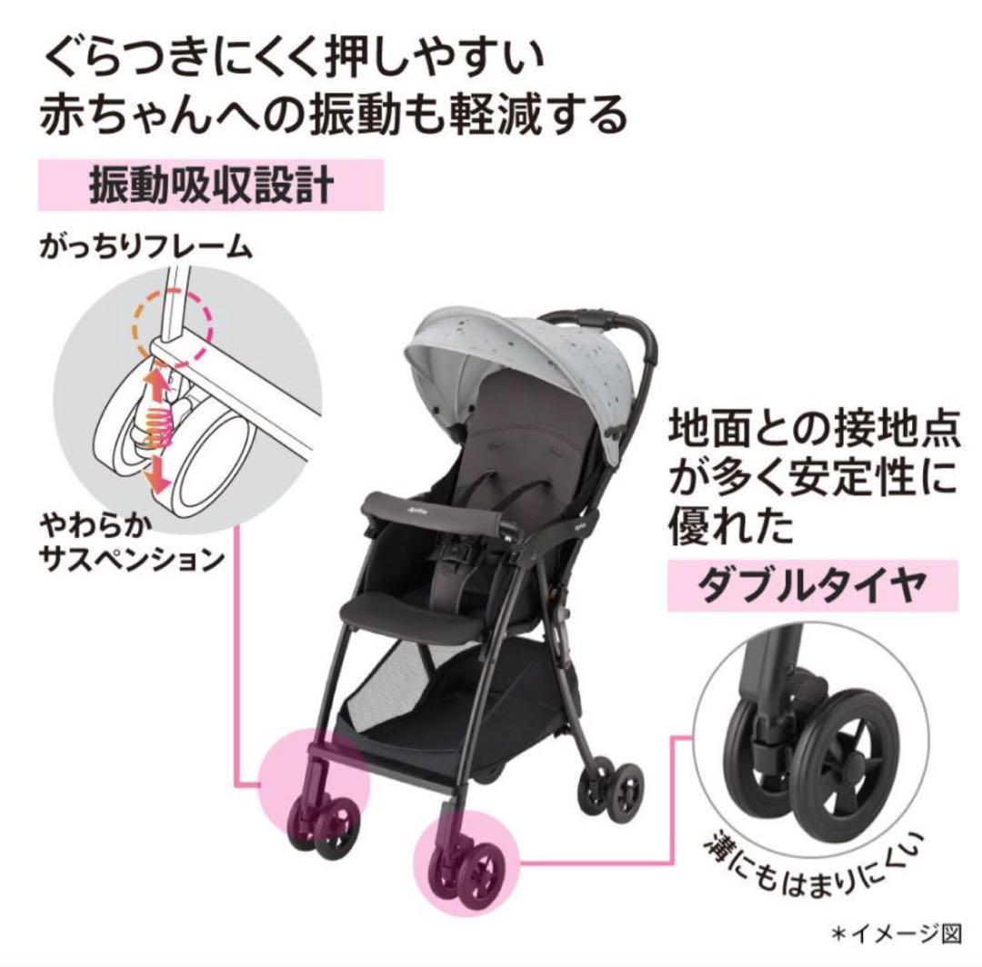 【新品】アップリカ 2025 最新　マジカルエアー AI ベビーカー ネイビー