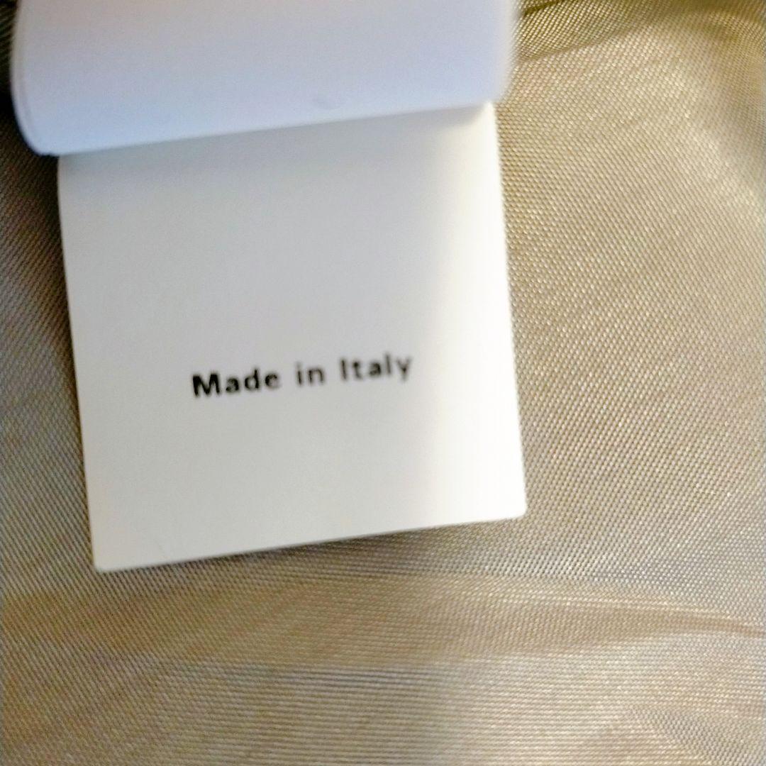 MOSCHINO モスキーノ　メイクプリントロングコート グレー　ラビットファー