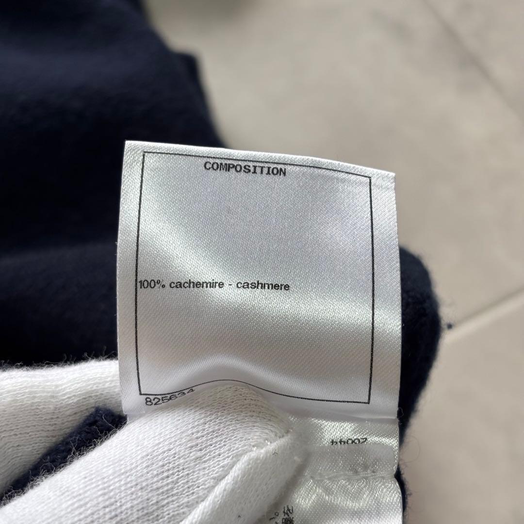 【超希少】シャネル カシミヤ100% スクエアネックニット 英国製 ココマーク