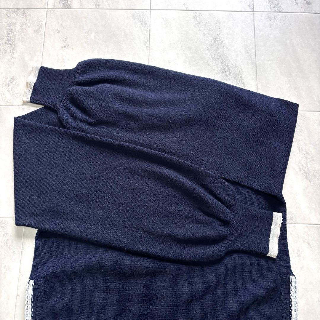 【超希少】シャネル カシミヤ100% スクエアネックニット 英国製 ココマーク