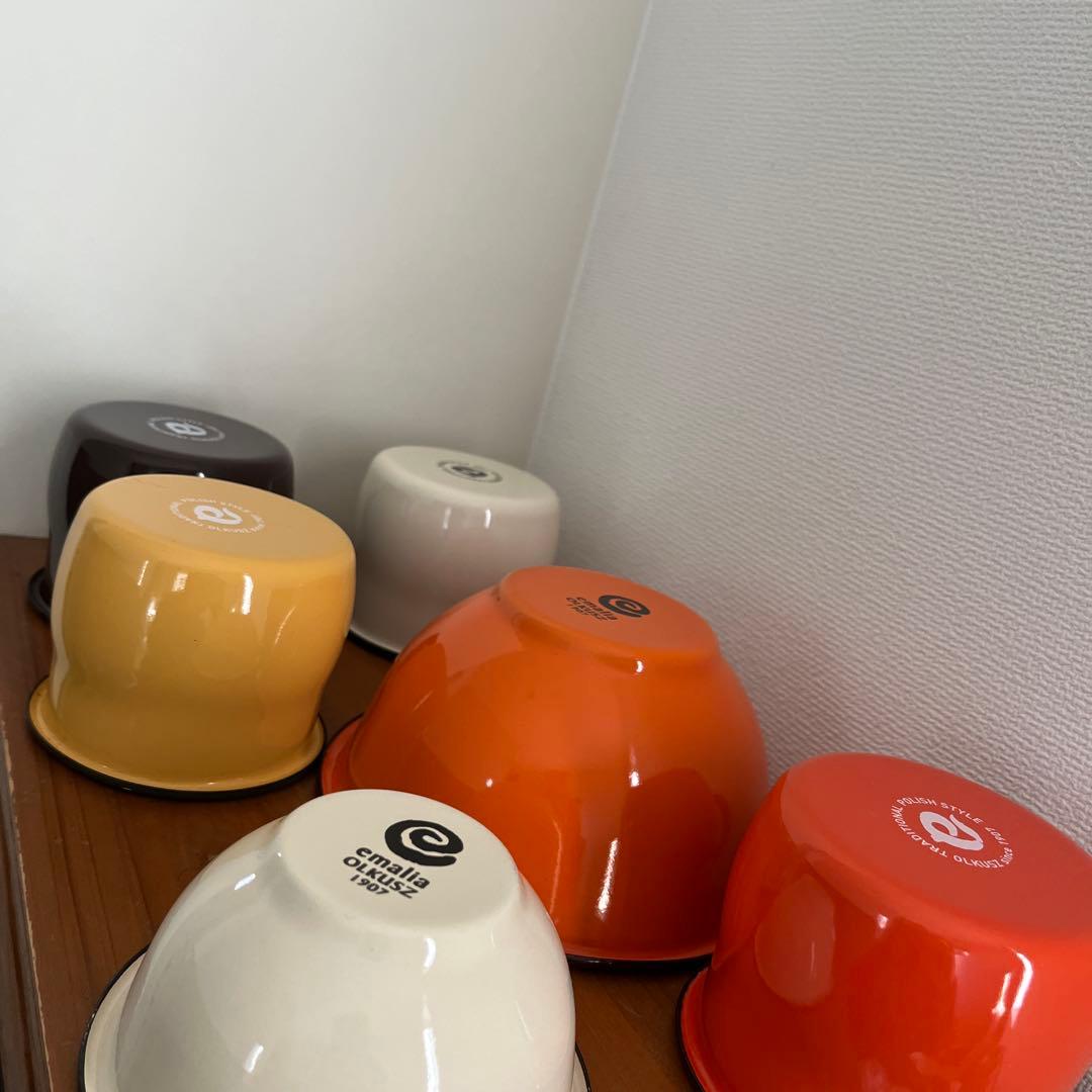 エマリアオルクシュ　マグカップ　ミキシングボウル　ホーロー　6点セット