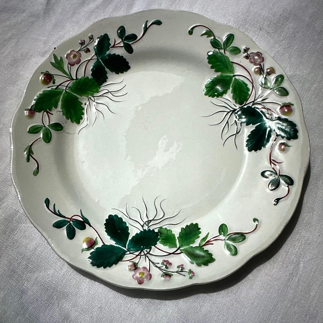 クレイユモントロー Fraise ディナープレート　フランスアンティーク　c