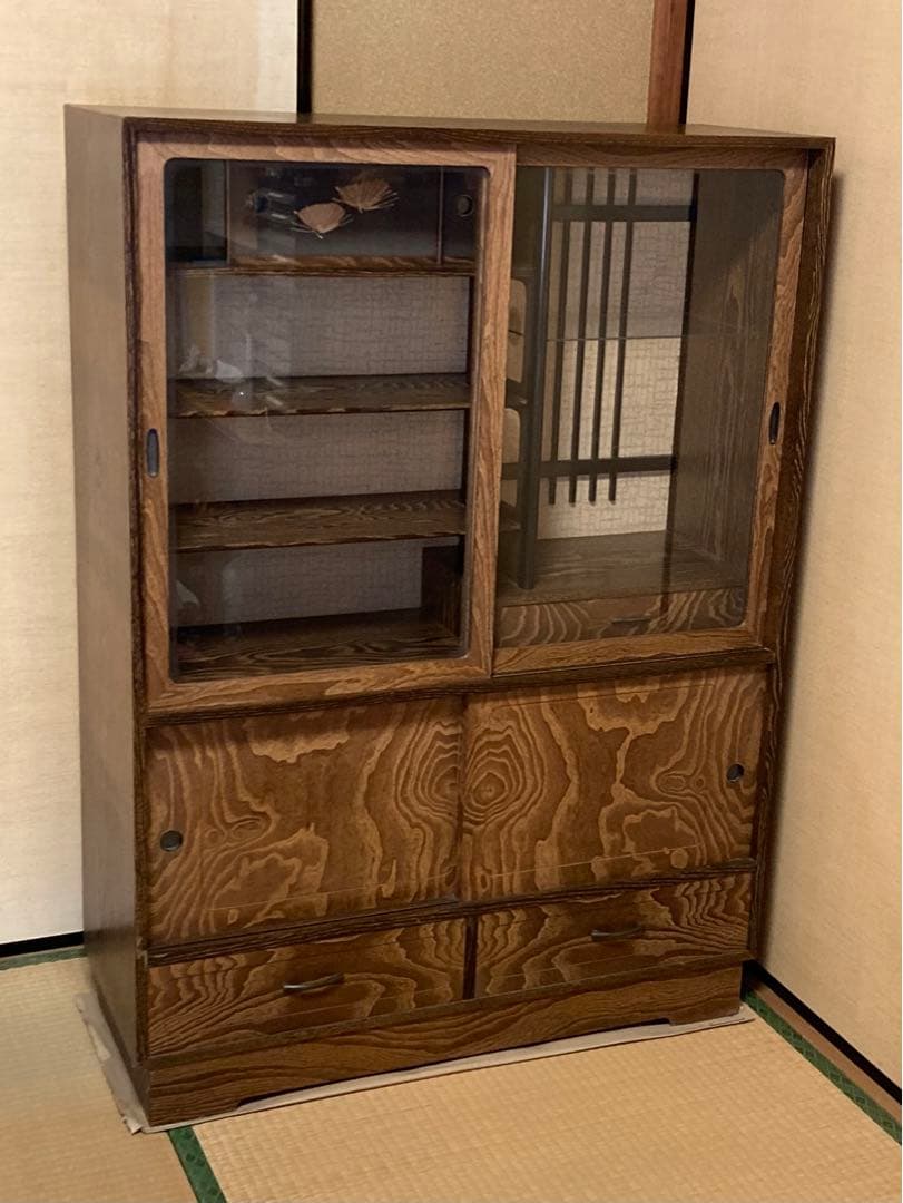 水屋箪笥　茶箪笥　飾り棚　昭和レトロ
