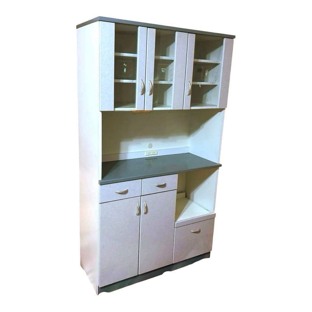 食器棚　キッチンボード　ホワイト　白　キッチン　収納