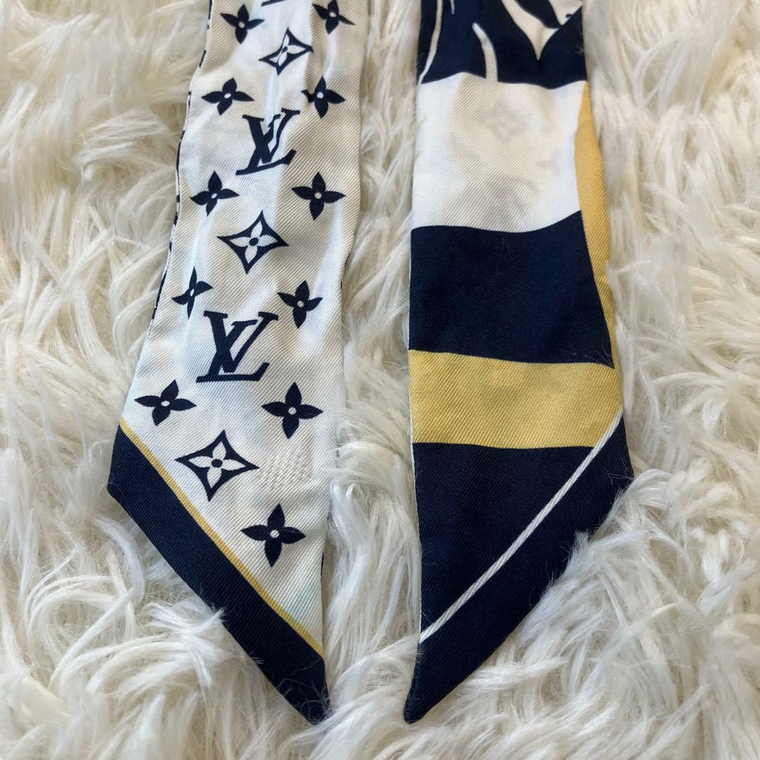 LOUIS VUITTON　リボンスカーフ　バンドーBB　ブラゾン　5852