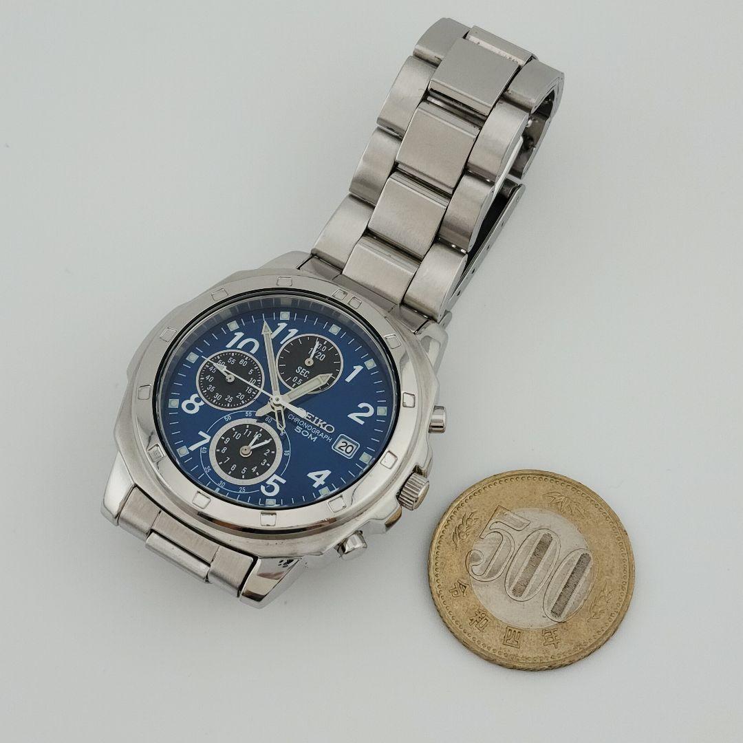 【レア】美品 セイコー 7T92-0CA0 水色 動作良好 腕時計 y2k