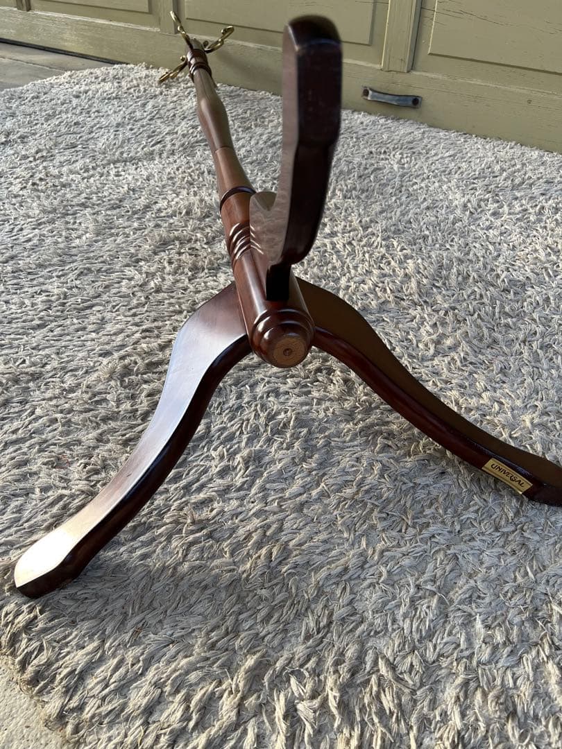 ポールハンガー/コートハンガー/ハンガーラック/真鍮フック/ダークブラウン