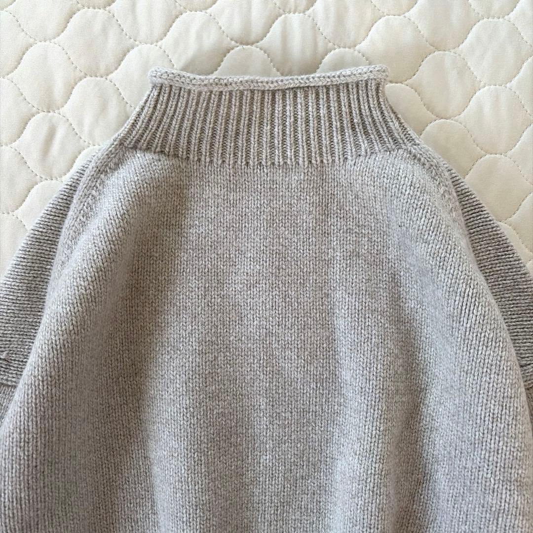 【美品】トゥモローランド ✴︎ラムカシミヤビルドネックプルオーバー グレー