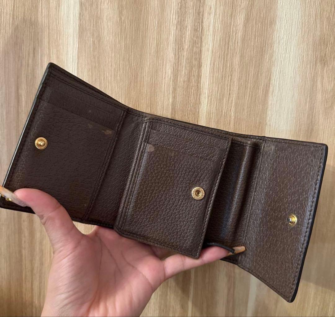 .*.様 オークショングッチGGキャンバス 折り財布 オフィディア シェリーライ