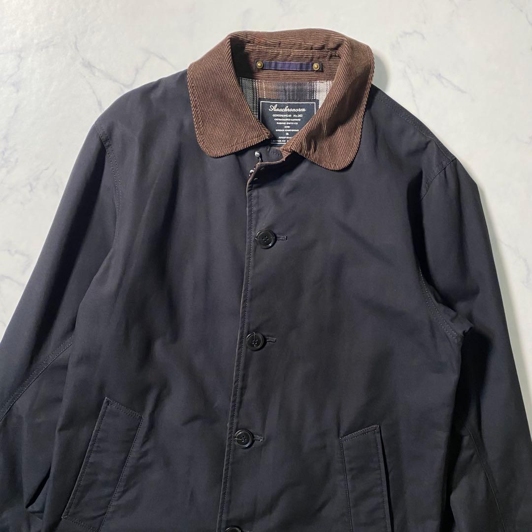 【美品】アナクロノーム　ステンカラーコート　裏地 フランネル＆オンブレ　サイズ3