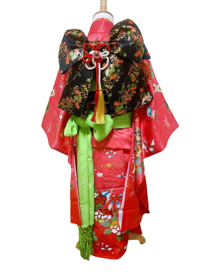 正絹フルセット♡七五三　7歳　女の子　一式　ピンク系　黒