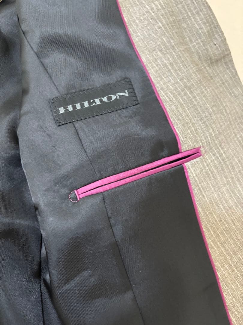 HILTON レディーススーツ テーラードジャケット パンツ 上下セット 7号