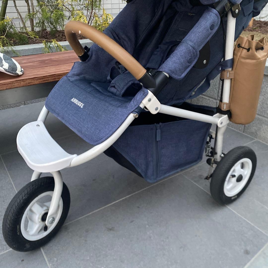 【美品】AirBuggy ココブレーキEXフロムバース ベビーカー　デニムブルー