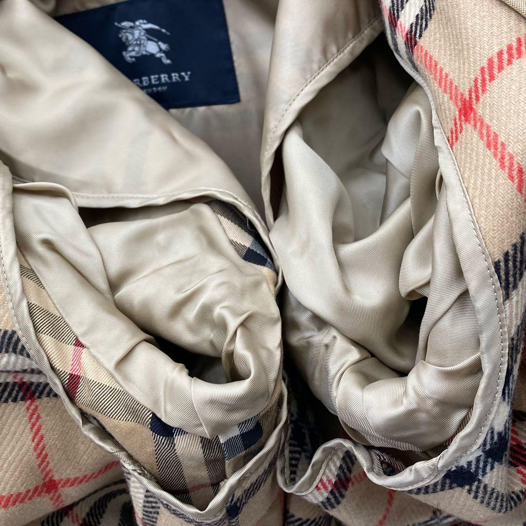 【マキシ丈/美品】バーバリーロンドン トレンチコート ハニー 40 ライナー付