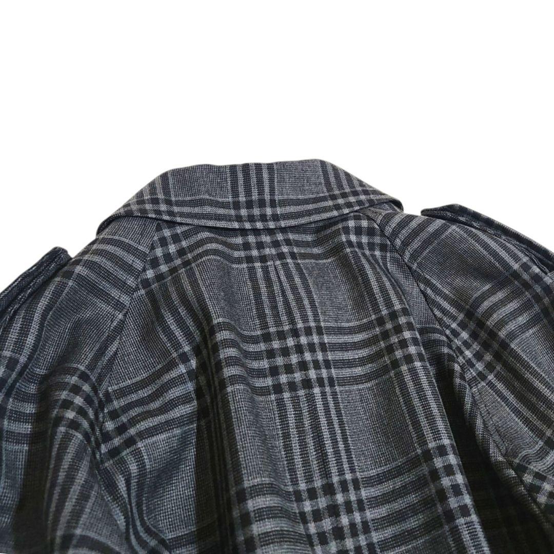 【美品】ジョンローレンスサリバン 比翼 チェック トレンチコート