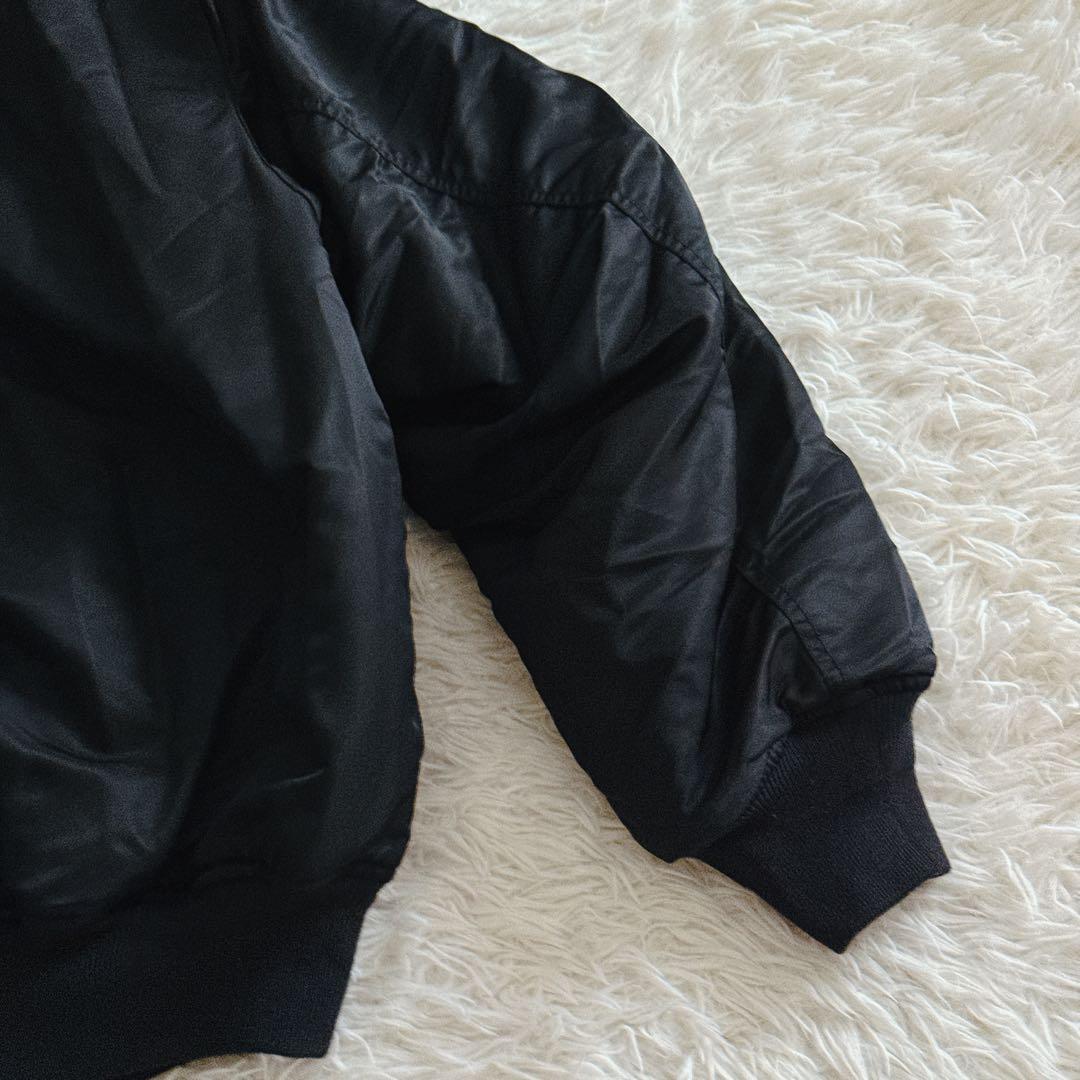 Lサイズ✨CAHLUMN MA-1 フライトジャケット 中綿入り ブラック