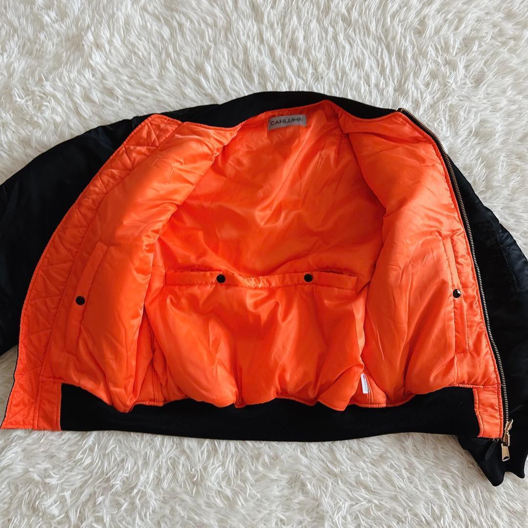 Lサイズ✨CAHLUMN MA-1 フライトジャケット 中綿入り ブラック