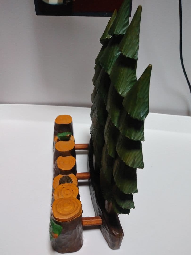 ❤️ヴィンテージ　木製　置き物　クリスマスツリー　切り株　可愛い　壁掛け✨❤️