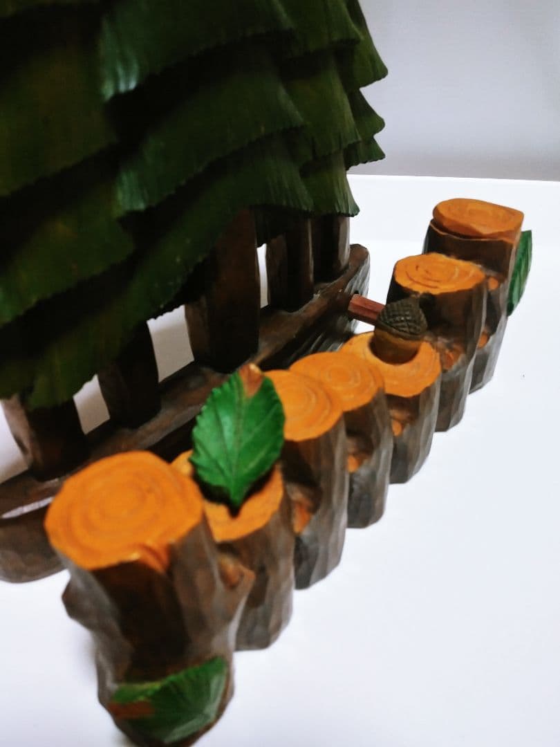 ❤️ヴィンテージ　木製　置き物　クリスマスツリー　切り株　可愛い　壁掛け✨❤️