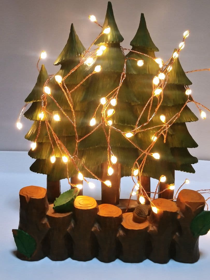 ❤️ヴィンテージ　木製　置き物　クリスマスツリー　切り株　可愛い　壁掛け✨❤️