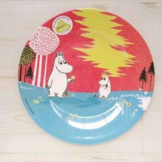 新品　fromスウェーデン　ムーミン　 メラミンプレート  レッド