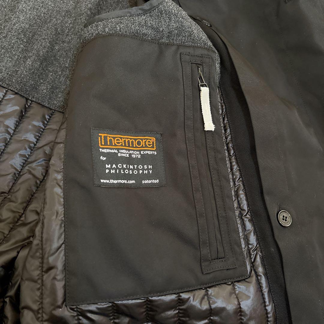 美品☆マッキントッシュフィロソフィー サーモア 中綿ライナーステンカラーコート