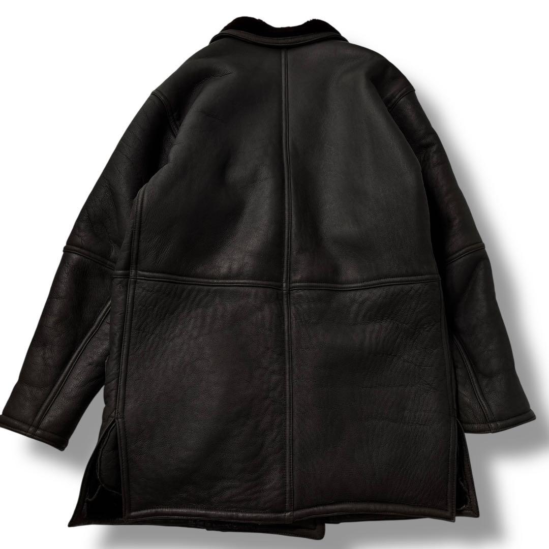 極美品】ＭＯＲＩＨＡＮＡＥ　モリハナエ　ムートンコート　ジャケット　革　ダブル