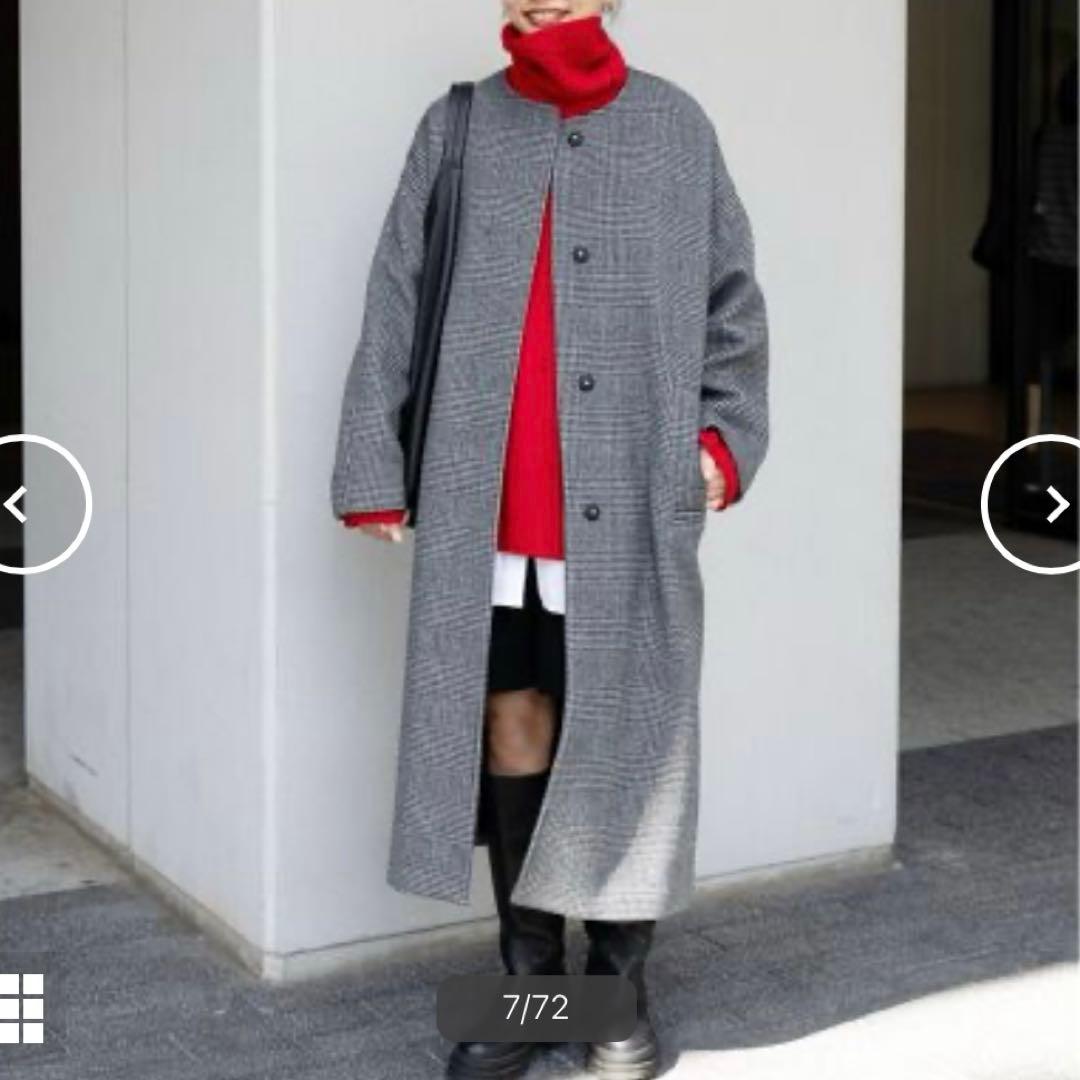 美品 スーパー140ビーバーノーカラーコート