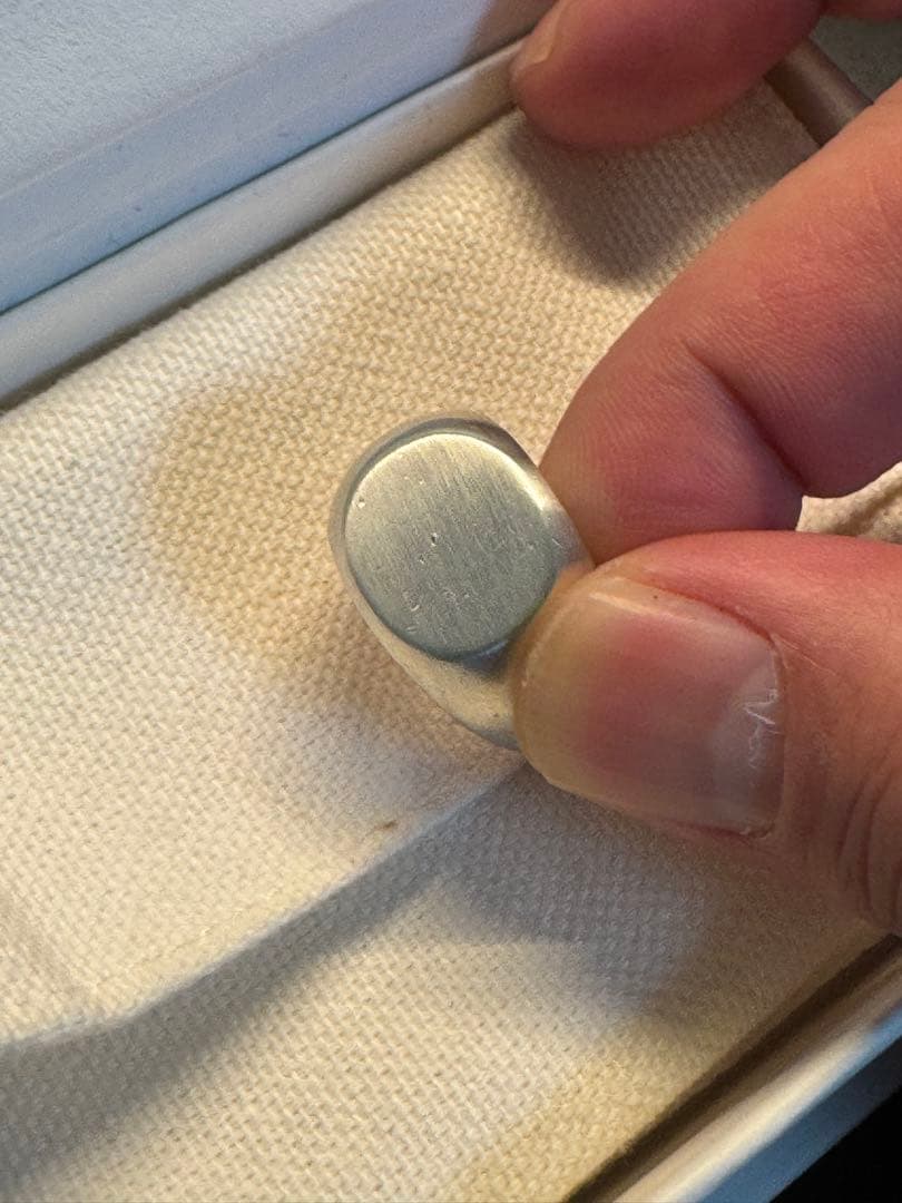 JIL SANDER シグネットリング　シルバー　Lサイズ