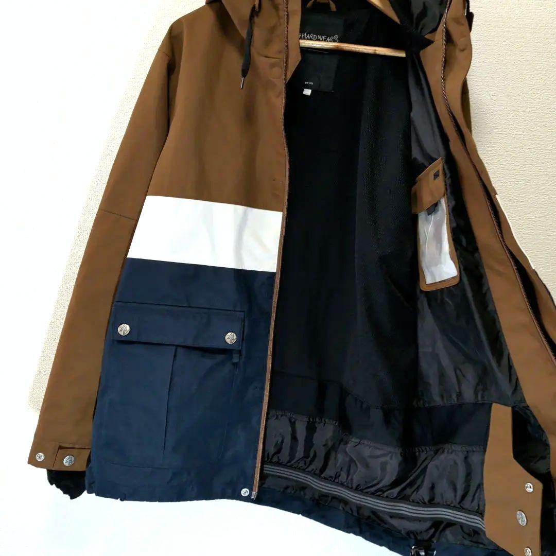 美品✨️Ｌ　AA HARDWEAR　スノーボード　ウェア　メンズ　茶✕白✕紺