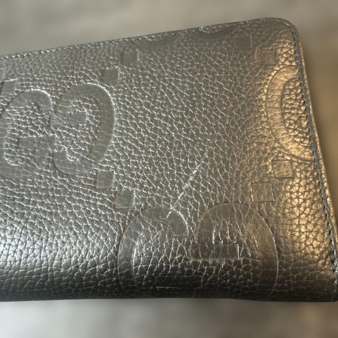 ジ*可様 GUCCI ブラックレザー長財布