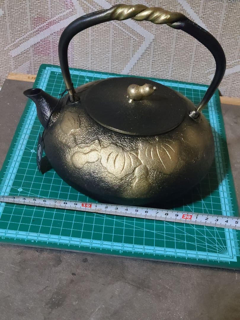 南部鉄瓶　ひさご　金黒　特別オーダー廃盤品　1.2L　新品未使用