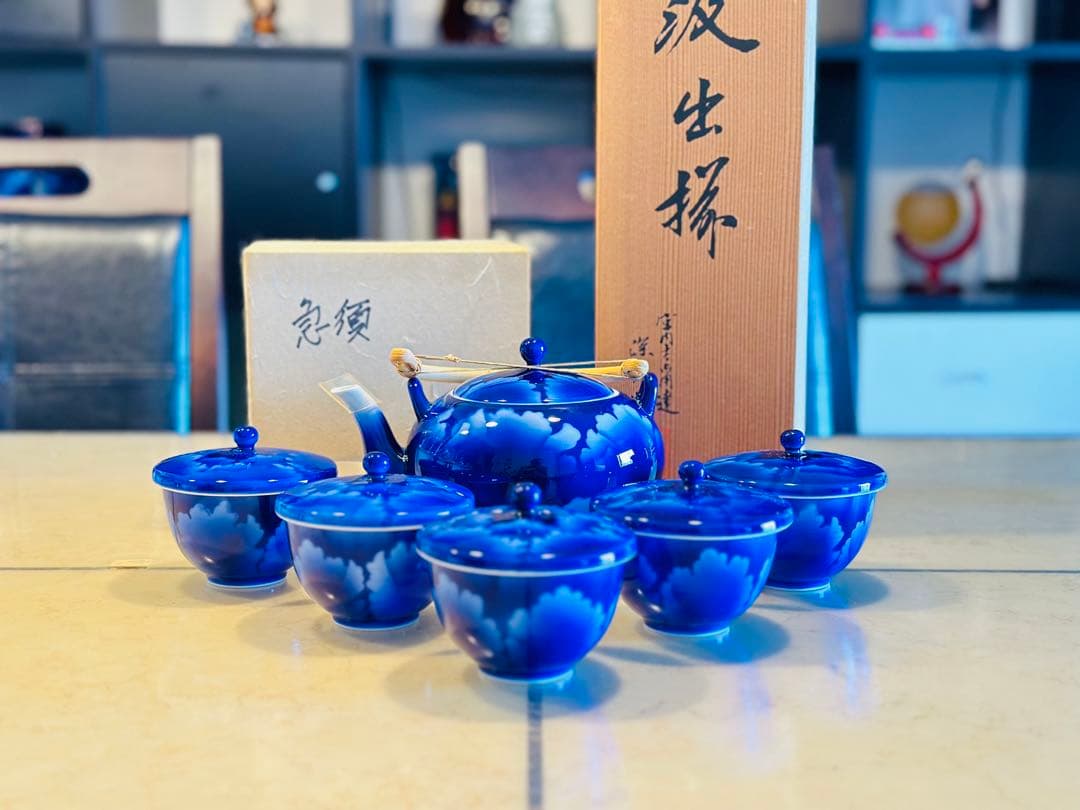 宮内庁御用達-【深川製磁】急須+湯呑みセット