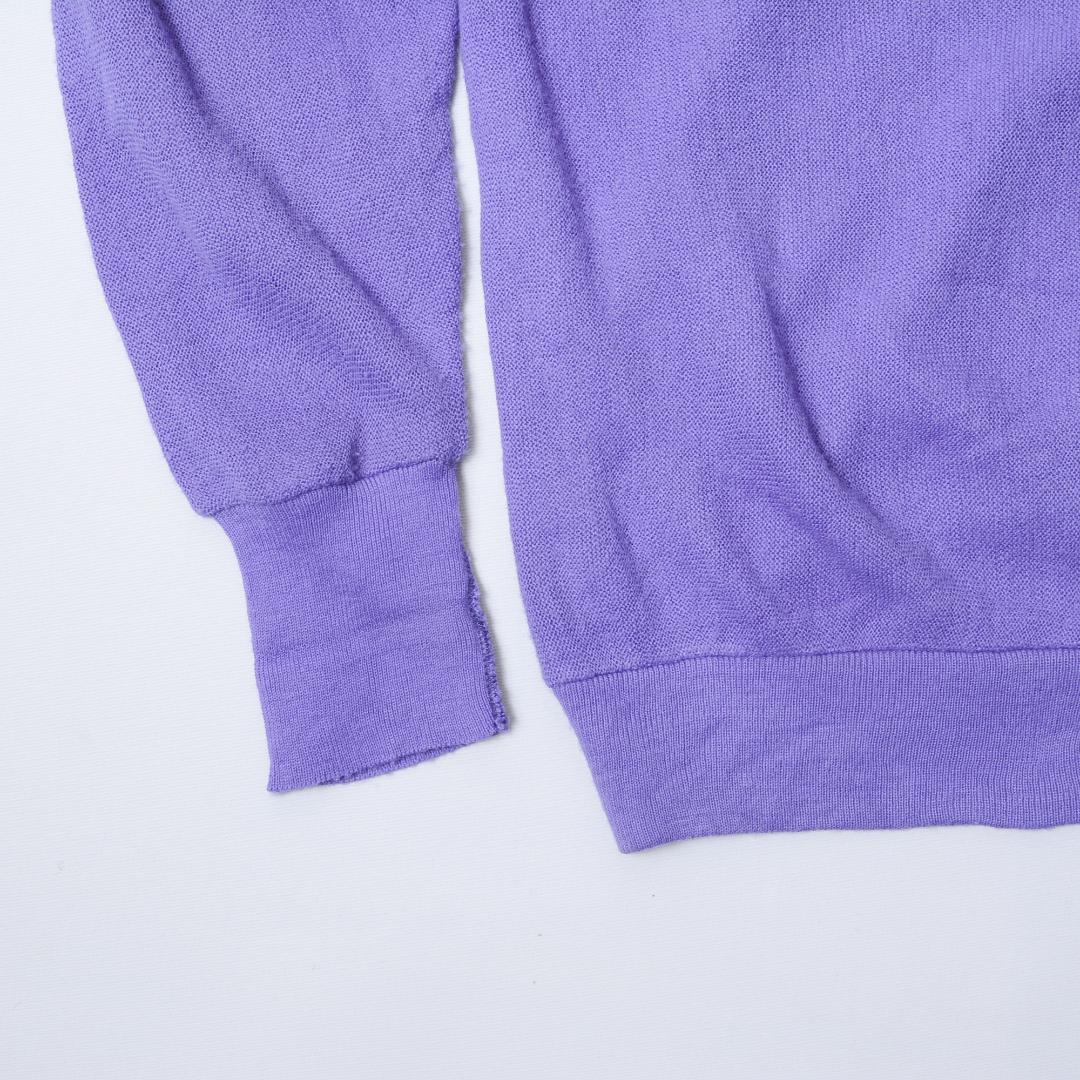 ラコステ　LACOSTE IZOD 80s 紫色 カーディガン US XL