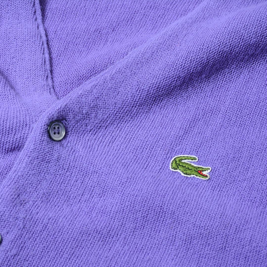 ラコステ　LACOSTE IZOD 80s 紫色 カーディガン US XL