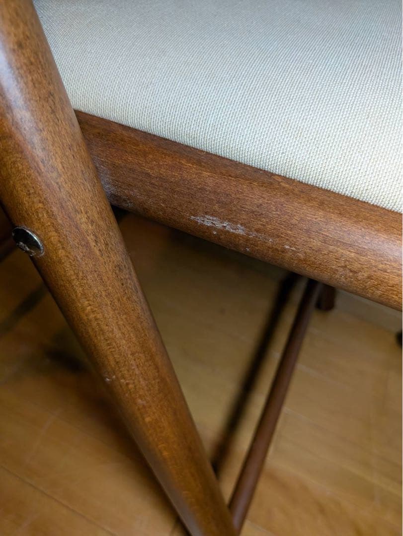 ■送料込■無印 折りたたみデスク 2脚 イス 木製コンパクトテーブル椅子チェア