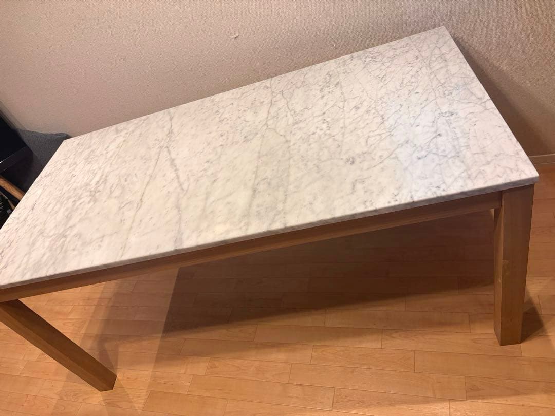 Franc Franc大理石木製ダイニングテーブル・チェロ