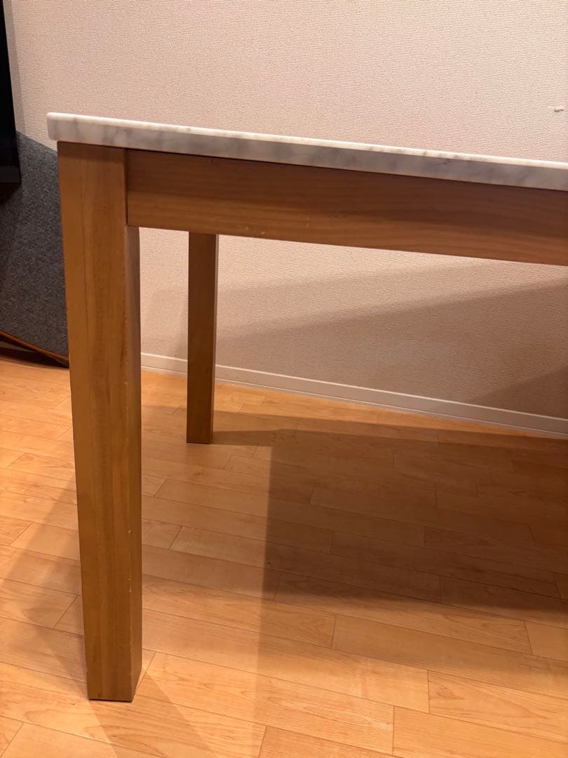 Franc Franc大理石木製ダイニングテーブル・チェロ