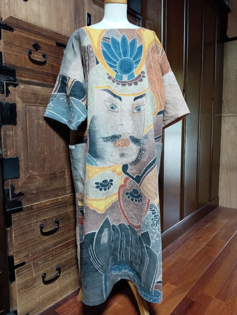 リ*カ様 ★柿渋染め★幟旗ワンピース★