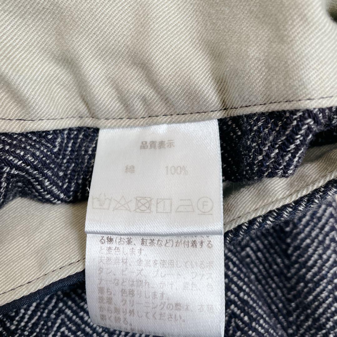 美品　パラスパレス　コットン　ヘリンボーン　 重ねスカート　インディゴ　3