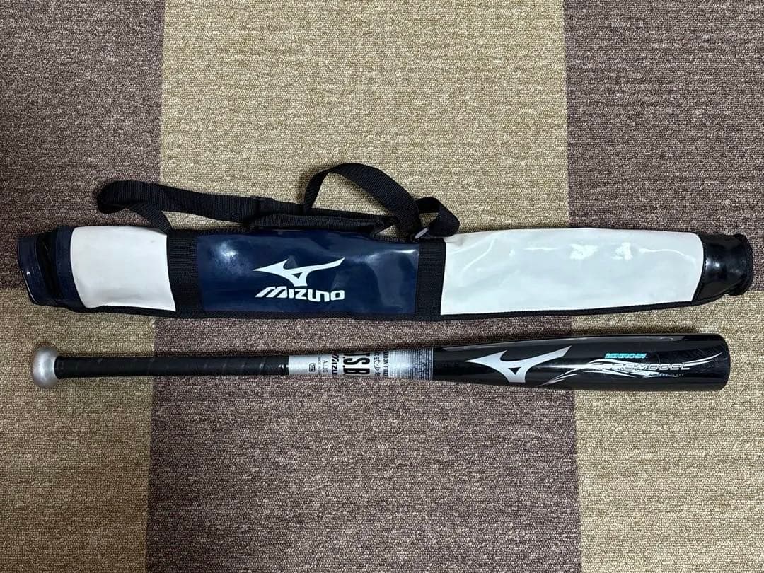 Mizuno ミズノ 軟式野球 軟式少年用 カーボン バット ケース付き