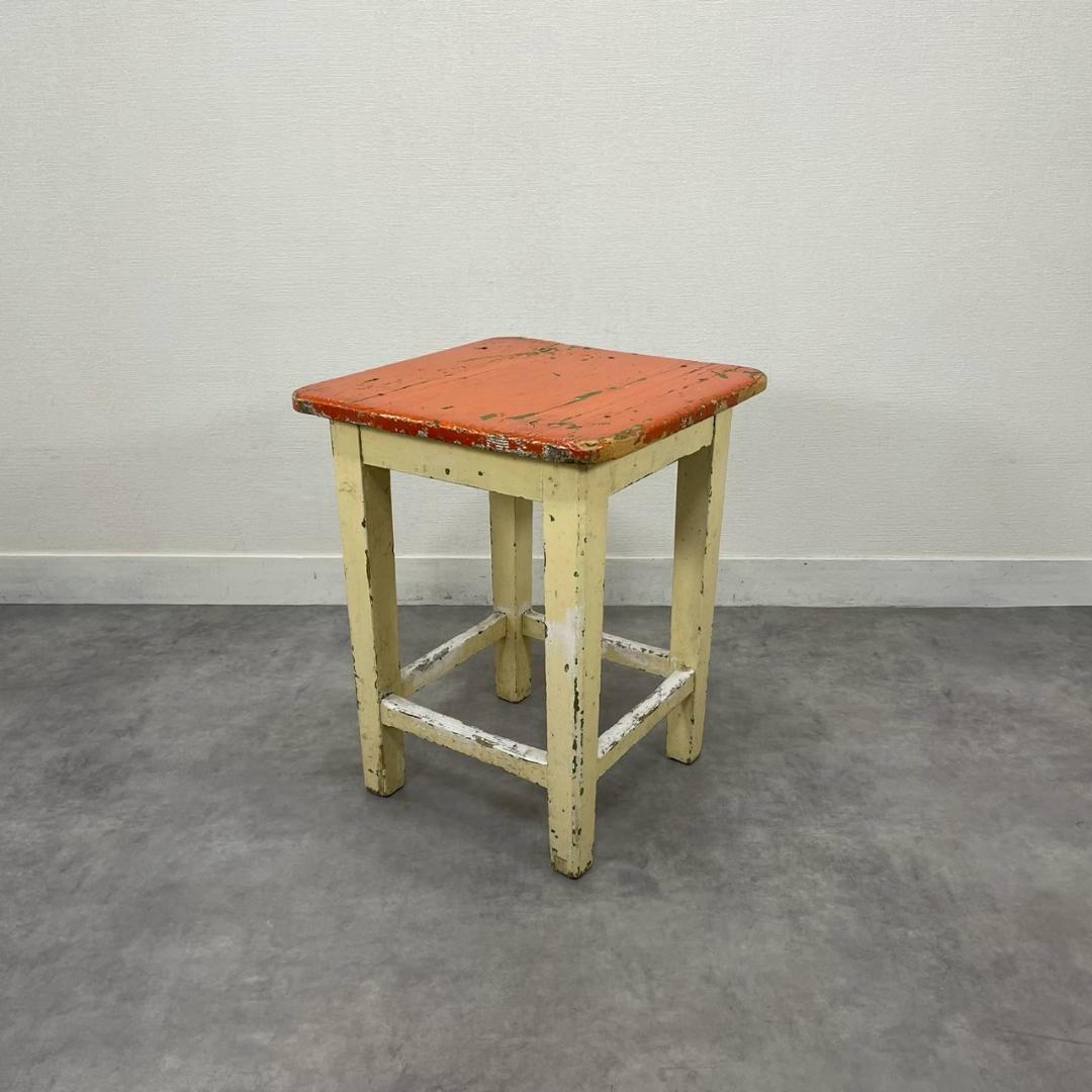 ヴィンテージ シャビー スツール サイドテーブル 飾り台 ビンテージ レトロ