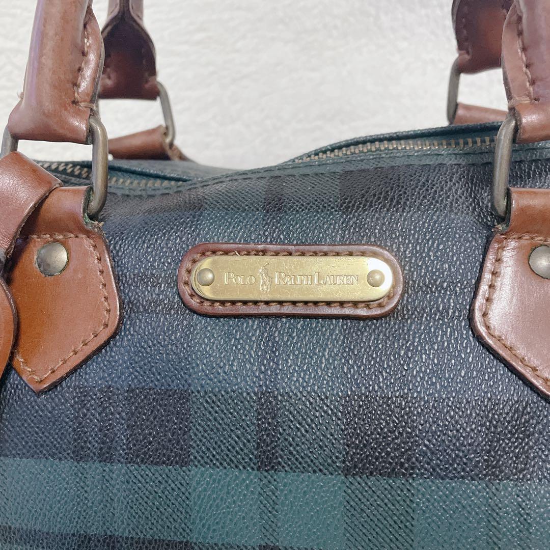 ラルフローレン　Polo Ralph Laurenミニボストンバック　チェック柄