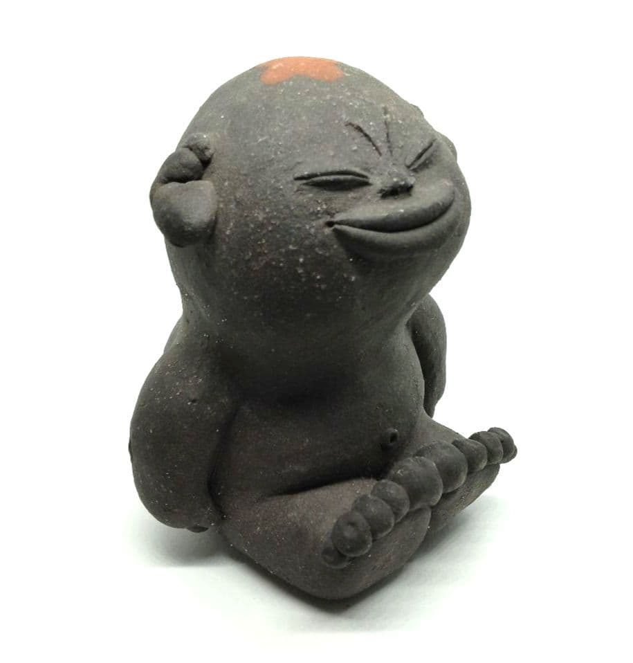 【希少 入手困難】小林牧牛 陶器置き物　陶人形2体セット