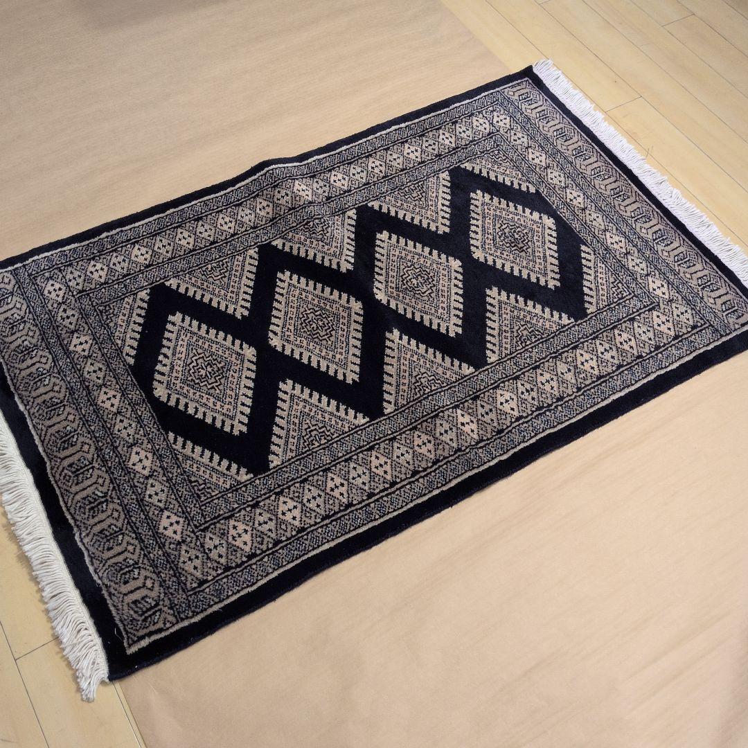 77x122cmパキスタン手織りマット(319)ギャッベ・ペルシャ・じゅうたん