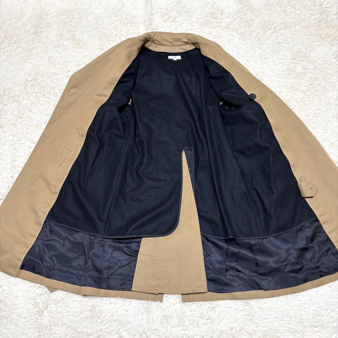 HYKE ハイク トレンチコート ベルト ボタン完備 ライナー付き ベージュ