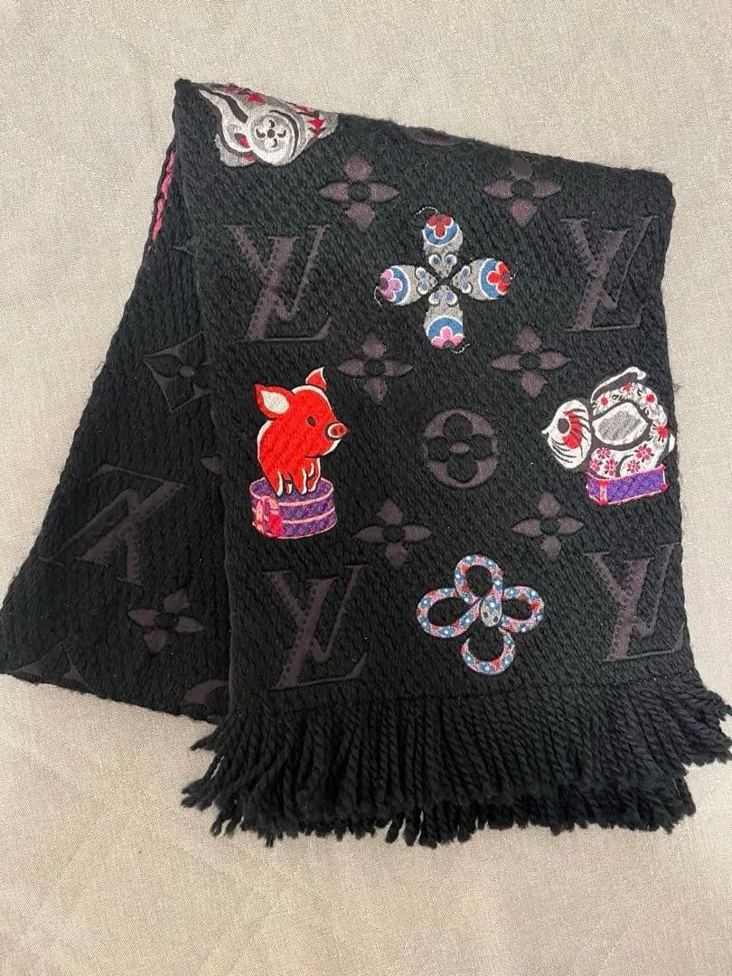 ルイヴィトン エシャルプ・ロゴマニア 干支 マフラー